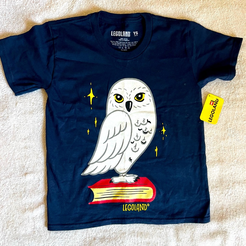 White Owl T-Shirt Youth Small Ages 6-8